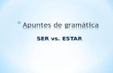 SER vs. ESTAR. * In Spanish there are two verbs that mean “to be”: SER and ESTAR. * Each verb has distinct uses. * They are not interchangeable. * SER.