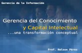 Gerencia del Conocimiento y Capital Intelectual y Capital Intelectual...una transformación conceptual Prof. Nelson Pérez Gerencia de la Información.