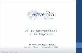 Http:// De la Universidad a la Empresa IX WORKSHOP EmprendeSUR Mar del Plata – Septiembre 2015.