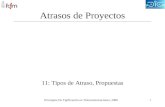 Principios De Tipificación en Telecomunicaciones, 2006 1 Atrasos de Proyectos 11: Tipos de Atraso, Propuestas.