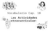 Vocabulario Cap. 1B Las Actividades extracurriculares.