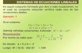 28/10/2015 SISTEMAS DE ECUACIONES LINEALES Es aquel conjunto formado por dos o más ecuaciones, en el cual su conjunto solución verifica cada una de las.