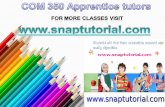 COM 450 Apprentice tutors/snaptutorial