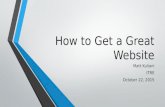 How to get a great website