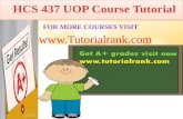 HCS 437 UOP Course Tutorial/Tutorialrank