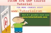 ISCOM 476 UOP Course Tutorial/Tutorialrank