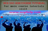 HCR 240 UOP course/uophelp