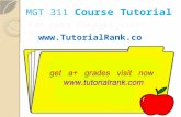 MGT 311 UOP Courses /TutorialRank