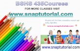 BSHS 435 COURSES / SNAPTUTORIAL