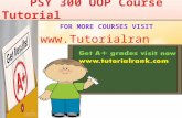 PSY 300 UOP Course Tutorial/Tutorialrank