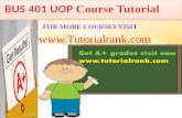 BUS 401 UOP Course Tutorial/TutorialRank