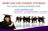 BSHS 452 uop course tutorial/uop help