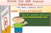 PSYCH 535 UOP Course Tutorial/Tutorialrank