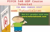 PSYCH 540 UOP Course Tutorial/Tutorialrank