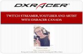 Twitch Streamer Youtuber and Artist With DXRacer Canada Chairs