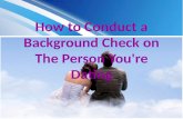 How to Conduct a Background Check on The Person You're Dating
