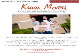 Kauai Movers- Local Kauai Moving Company