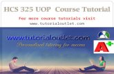 HCS 325 UOP course tutorial/tutorialoutlet