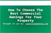 How To Choose The Best Commercial Awnings For Your Property