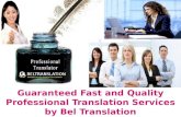 Guaranteed Fast and Quality Professional Translation Service