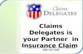 Claims Delegates is your Partner  in Insurance Claim