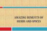 Amazing Benefits of Herbs and Spices