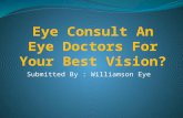 Consult An Eye Doctors For Your Best Vision