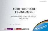FORO FUENTES DE FINANCIACIÓN