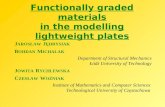 Functionally graded materials in the modelling lightweight  plates