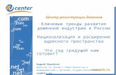 Ключевые тренды развития доменной индустрии в России