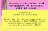 Economic Situation and Management of External Debt in Nepal