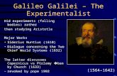 Galileo Galilei – The Experimentalist