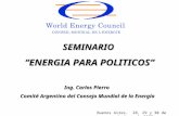 Ing. Carlos Pierro  Comit© Argentino del Consejo Mundial de la Energ­a
