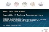 Hepatitis  C Testing Recommendations