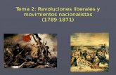 Tema 2:  Revoluciones liberales y movimientos nacionalistas (1789-1871)