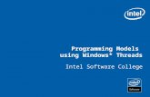 Programming Models  using Windows* Threads