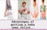 Advantages of getting a baby name online