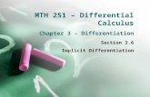MTH 251 – Differential Calculus Chapter 3 – Differentiation