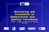 Monitoring and Evaluation in Humanitarian Aid:   Quality Procedures