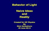 Behavior of Light Naive Ideas and Reality