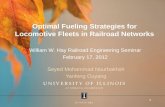 Optimal Fueling Strategies for Locomotive Fleets in Railroad Networks