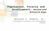 Population, Poverty and  Development:  Review and Research Gaps