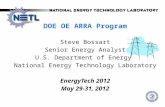 DOE OE ARRA Program Steve  Bossart Senior Energy Analyst U.S. Department of Energy