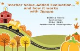 Teacher Value-Added Evaluation… and how it works  with  Tenure