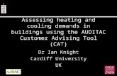 Assessing heating and cooling demands in buildings using the AUDITAC Customer Advising Tool (CAT)