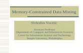 Memory-Constrained Data Mining