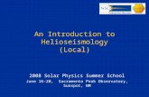 An Introduction to Helioseismology (Local)