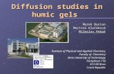 Diffusion studies in humic gels