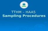 TTHM – HAA5 Sampling Procedures