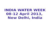 INDIA WATER WEEK 08-12 April 2013,  New Delhi, India